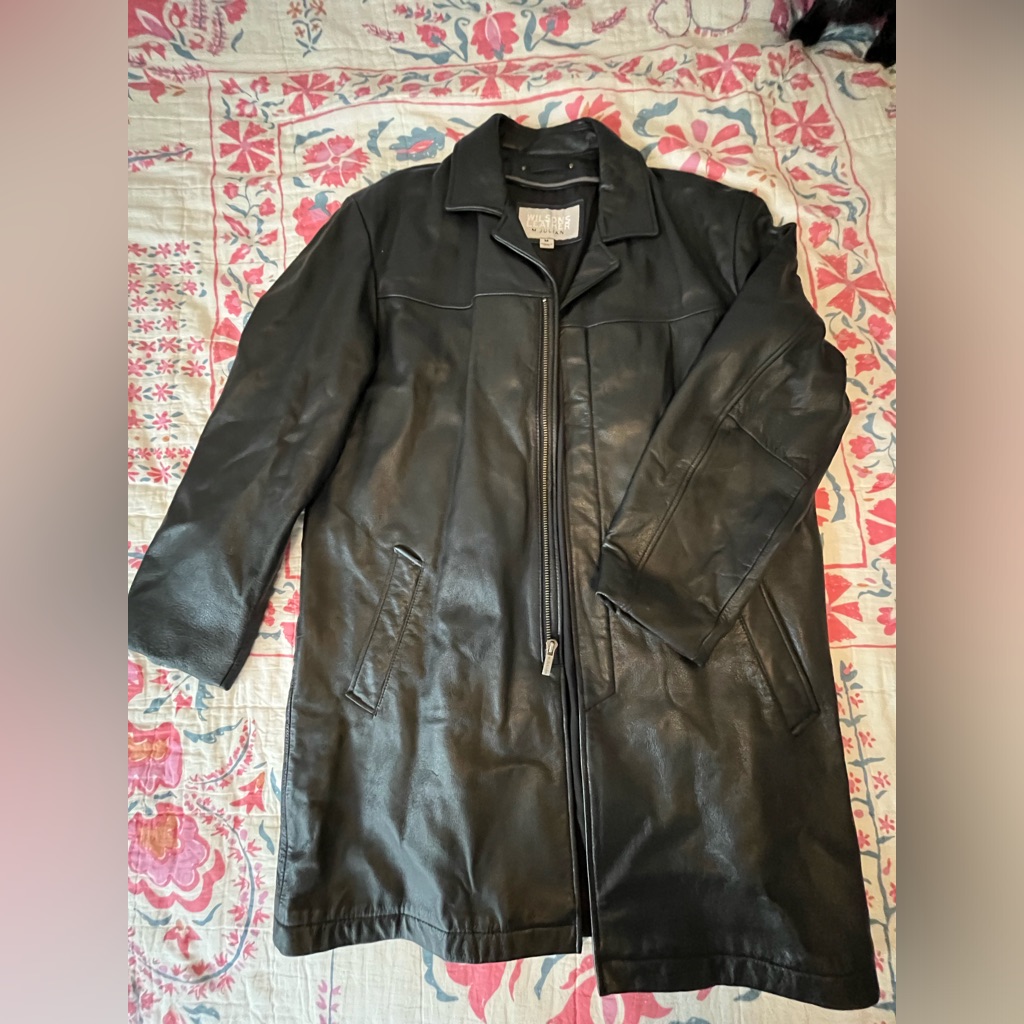 Zipper Leather Trenchcoat